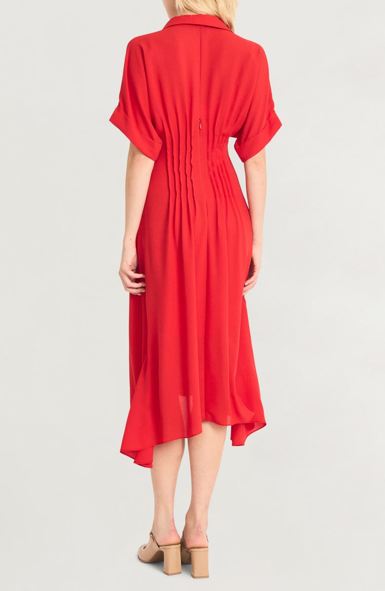 Luxely Short Sleeve Handkerchief Hem Midi Dress, Alternate, color, Adrenaline Rush