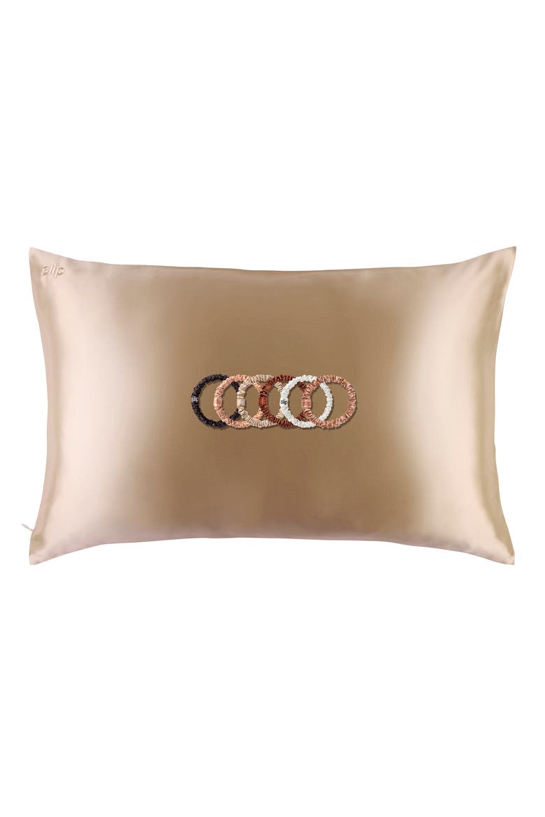 Pure Silk Pillowcase & Skinny Scrunchie Set (Nordstrom Exclusive) $128 Value, Main, color, CARAMEL