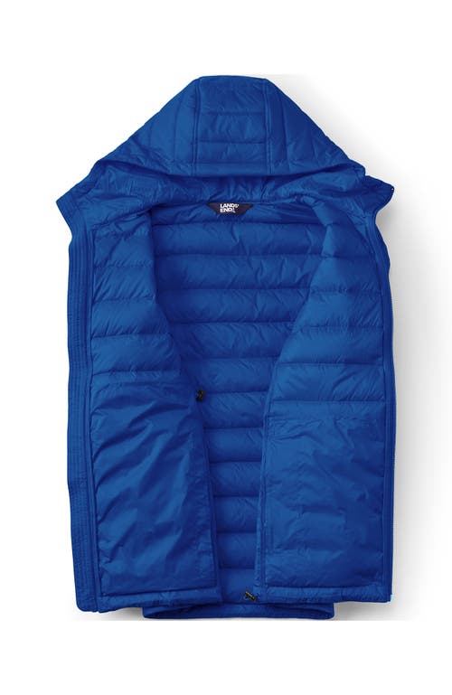 Lands' End Wanderweight Ultralight Packable Hooded Down Jacket In Blue