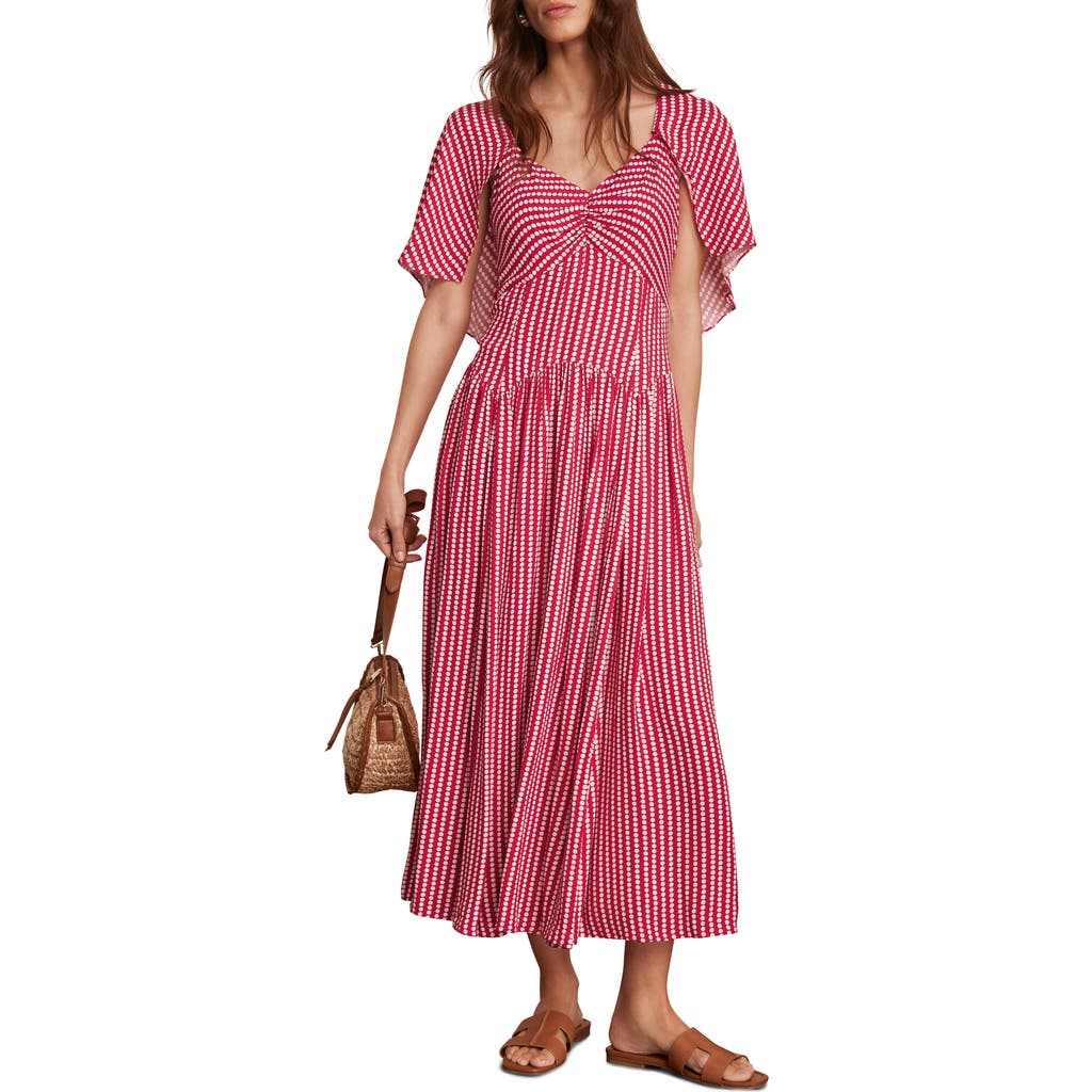 MINT VELVET MINT VELVET PRINT CAPE MIDI DRESS