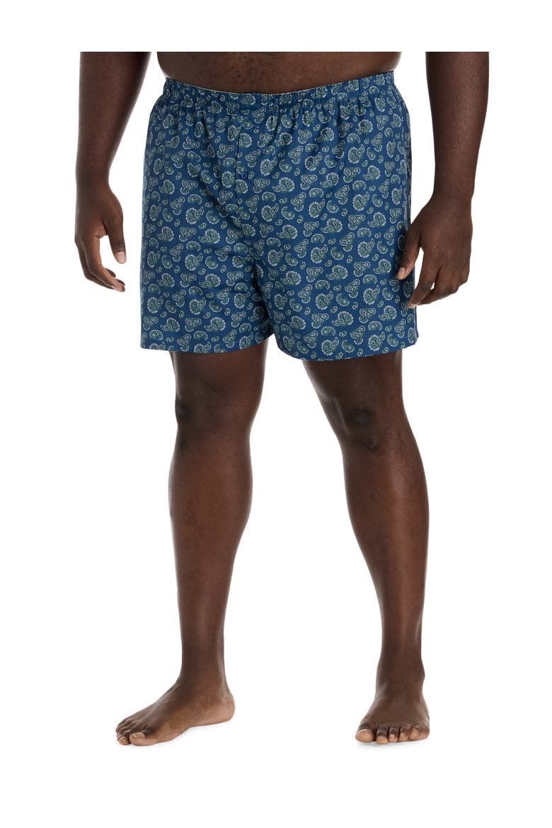 Big & Tall 3-pk Paisley Woven Boxers, Alternate, color, PAISLEY GREEN