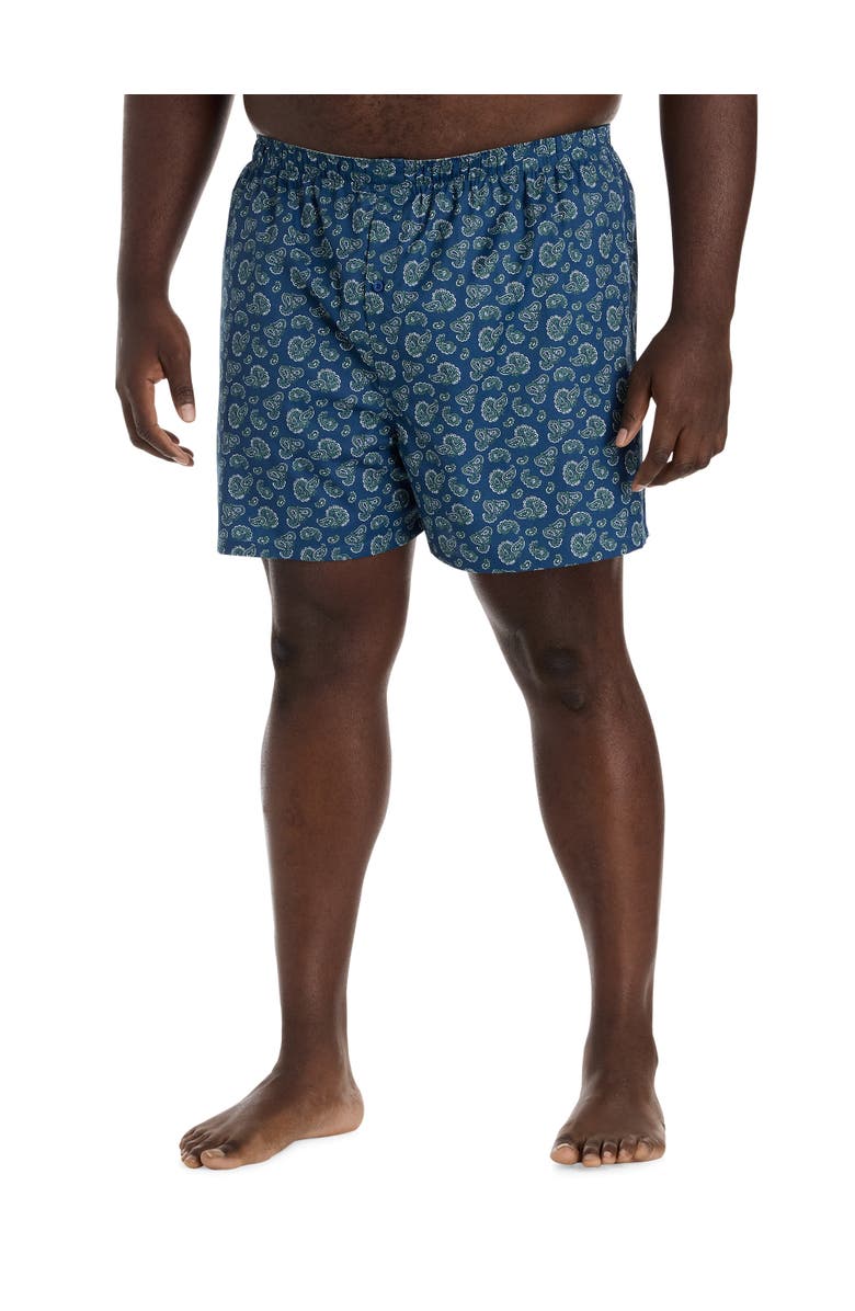 Harbor Bay by DXL Big & Tall 3-pk Paisley Woven Boxers, Alternate, color, Paisley Green