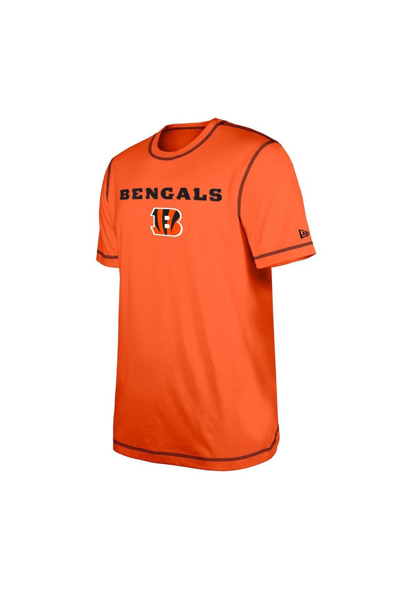 Men's New Era  Orange Cincinnati Bengals Third Down Puff Print T-Shirt, Alternate, color, Orange