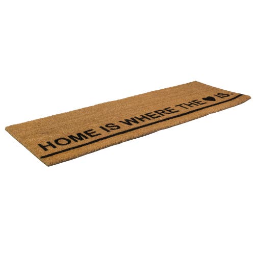 NORTHLIGHT NORTHLIGHT NATURAL COIR OUTDOOR RECTANGULAR "HOME IS WHERE THE HEART IS" DOORMAT 16" X 48"