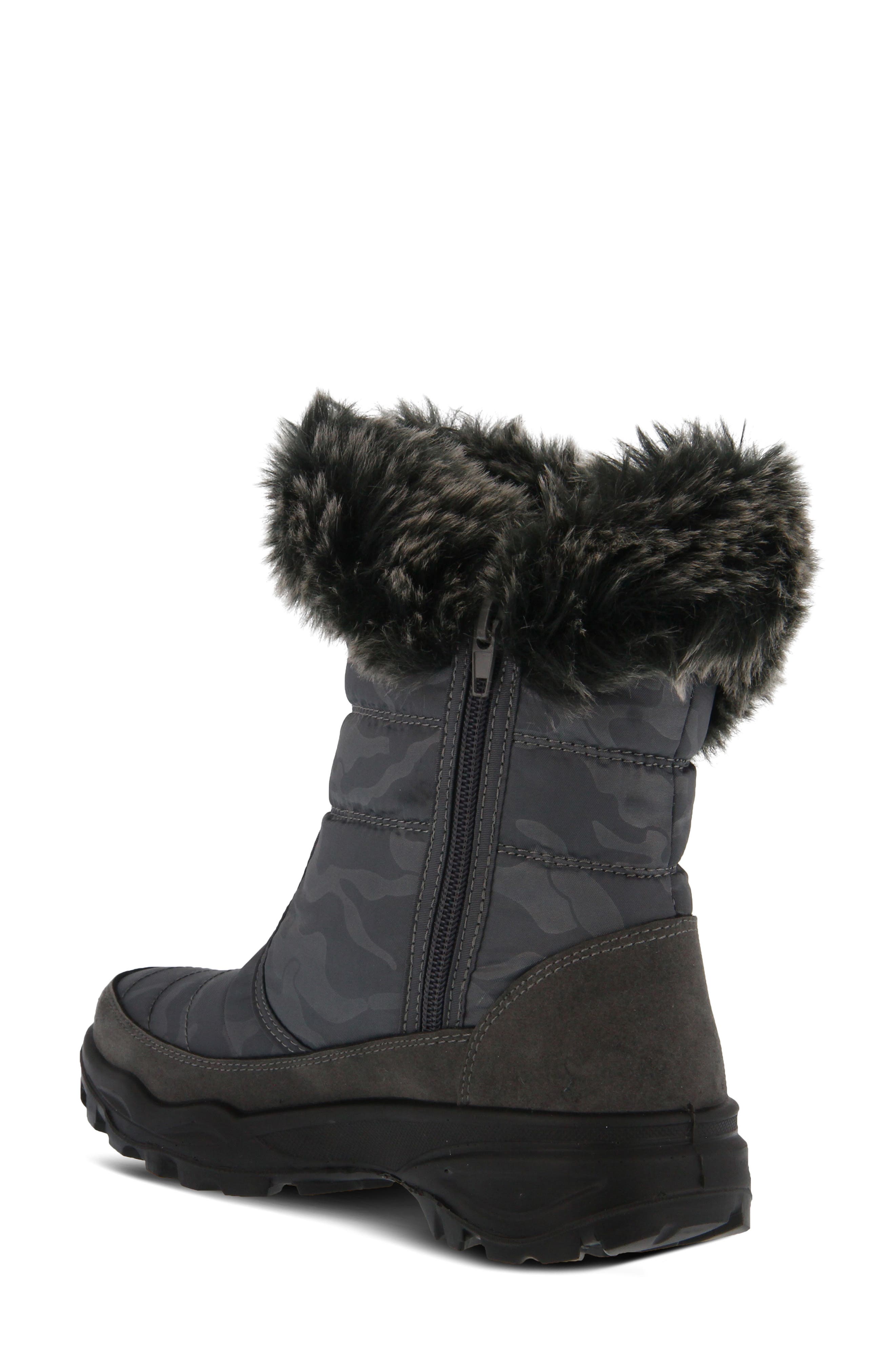 Spring Step Korine Waterproof Faux Fur Bootie, Alternate, color, 