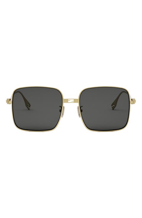 'Fendi Baguette 55mm Geometric Sunglasses