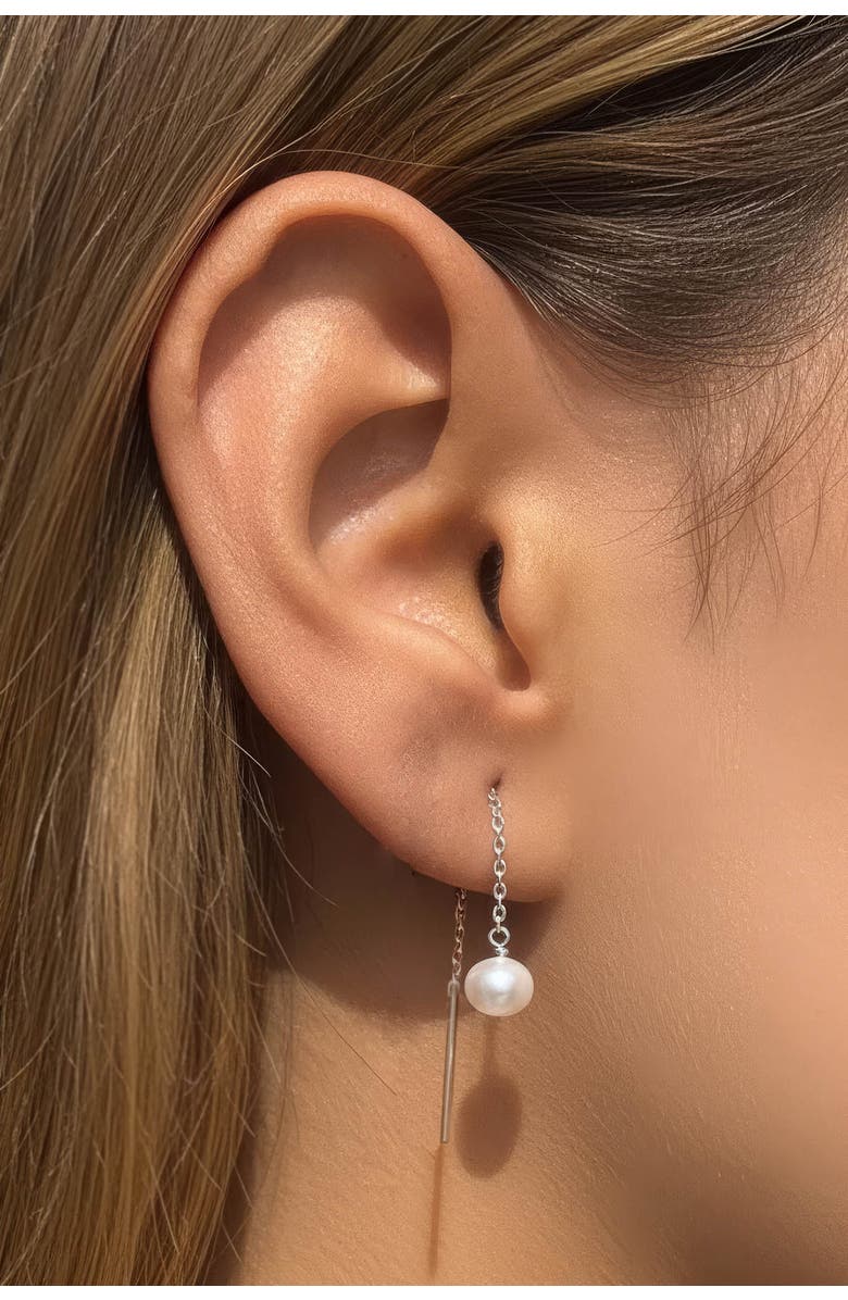 Astor & Orion Paloma Pearl Threaders, Alternate, color, Silver