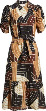 CIEBON Merl Tie Waist Midi Dress