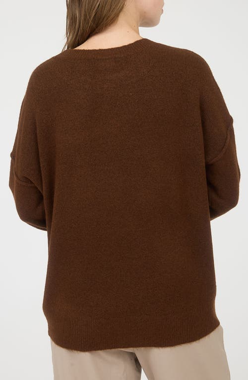 Blu Pepper Crewneck Sweater In Brown