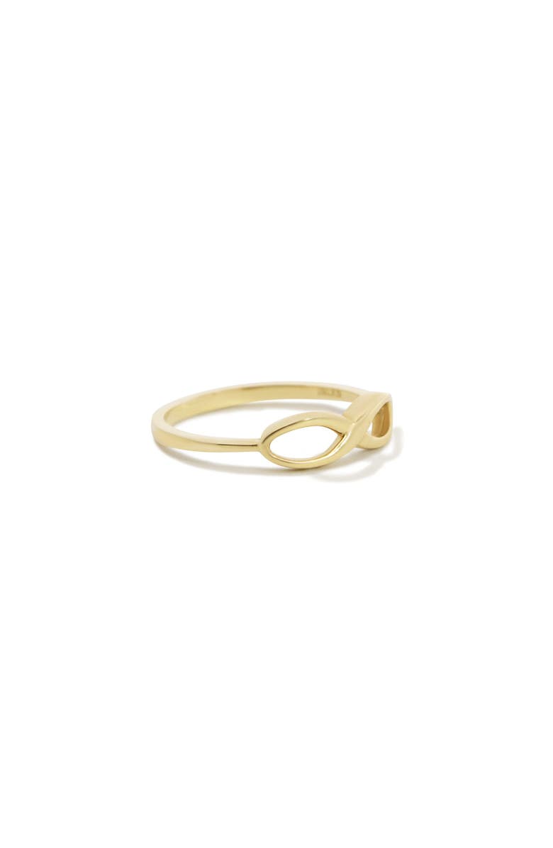 The Lovery Fine Jewelry Gold Infinity Ring, Alternate, color, Yellow Gold