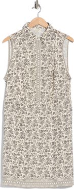 MAX STUDIO Floral Sleeveless Shirtdress