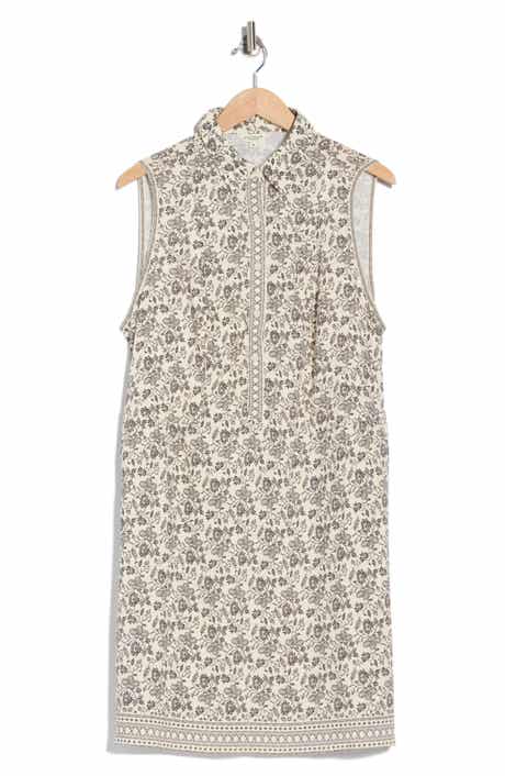 MAX STUDIO Floral Sleeveless Shirtdress