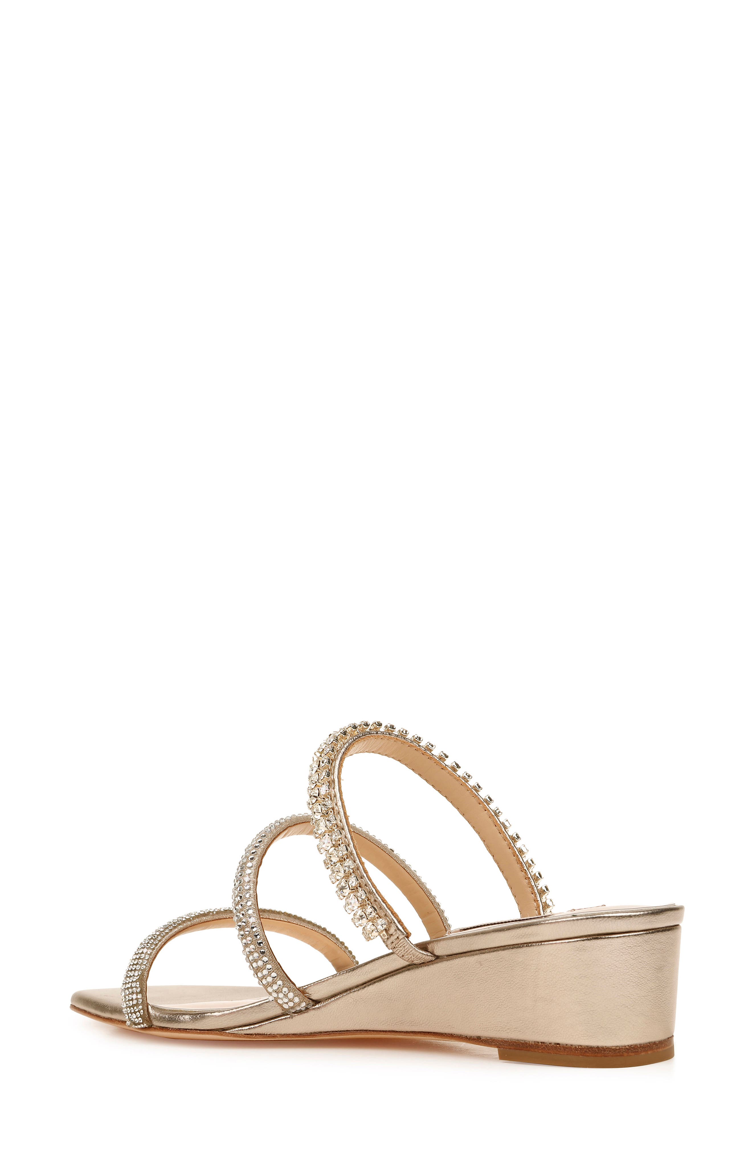 Zofia Strappy Wedge Slide Sandal, Alternate, color, CHAMPAGNE NAPPA LEATHER