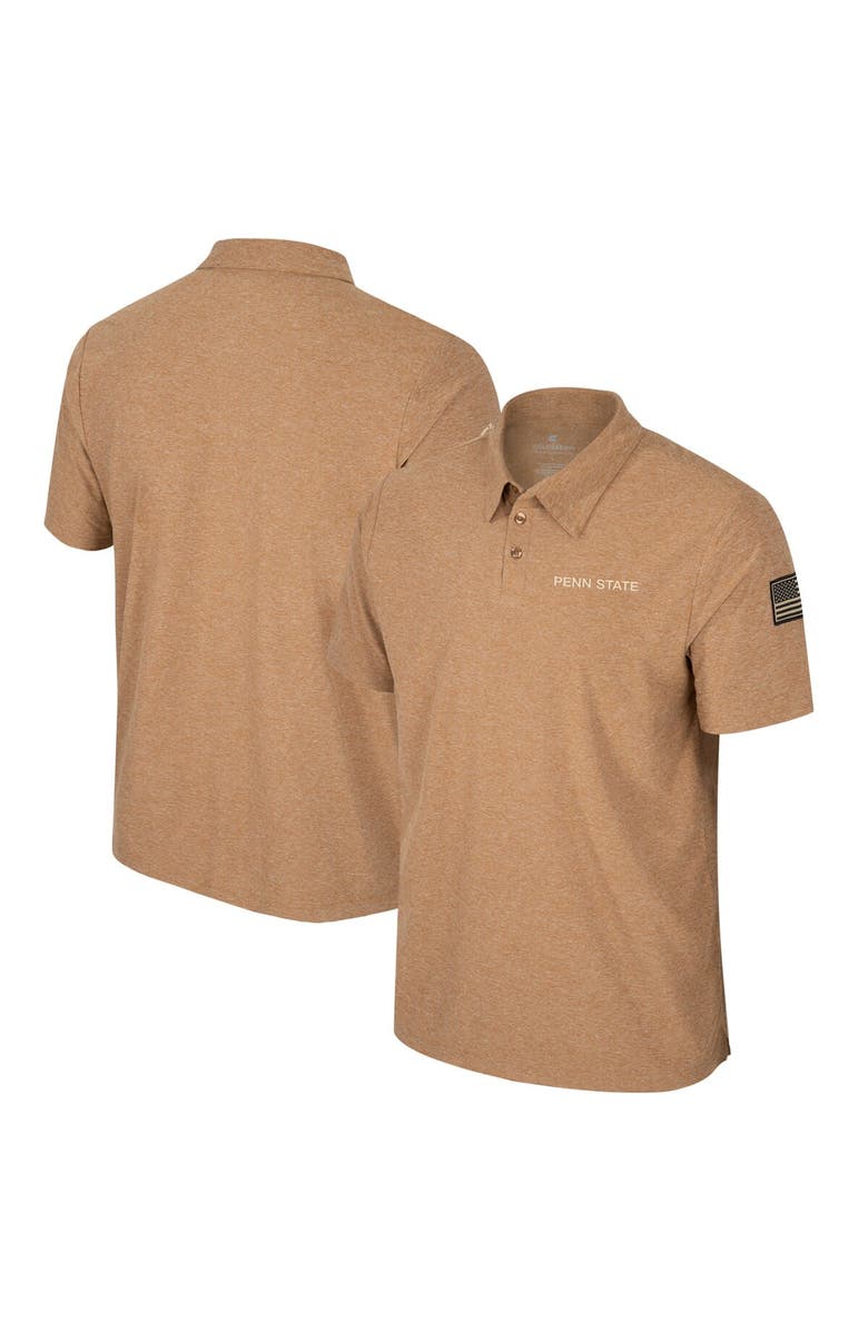 COLOSSEUM Men's Colosseum Khaki Penn State Nittany Lions OHT Military Appreciation Cloud Jersey Desert Polo, Alternate, color, 