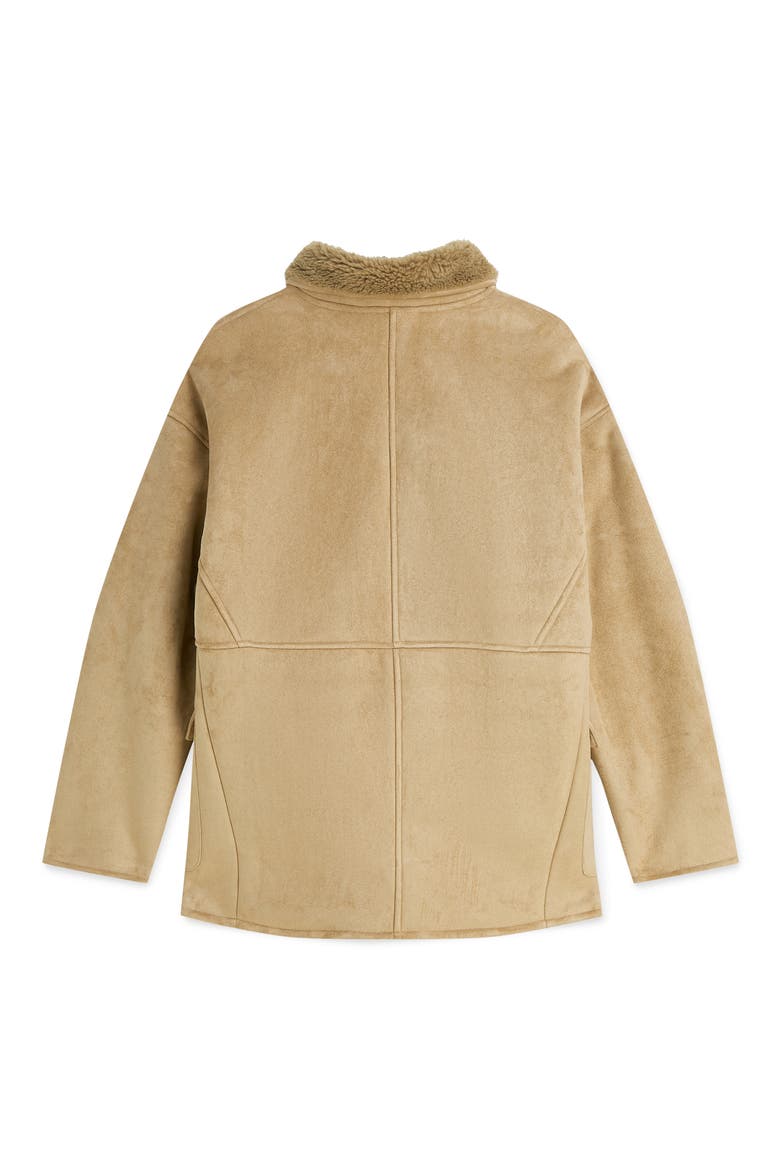 Faux Shearling Jacket, Alternate, color, TANNIN