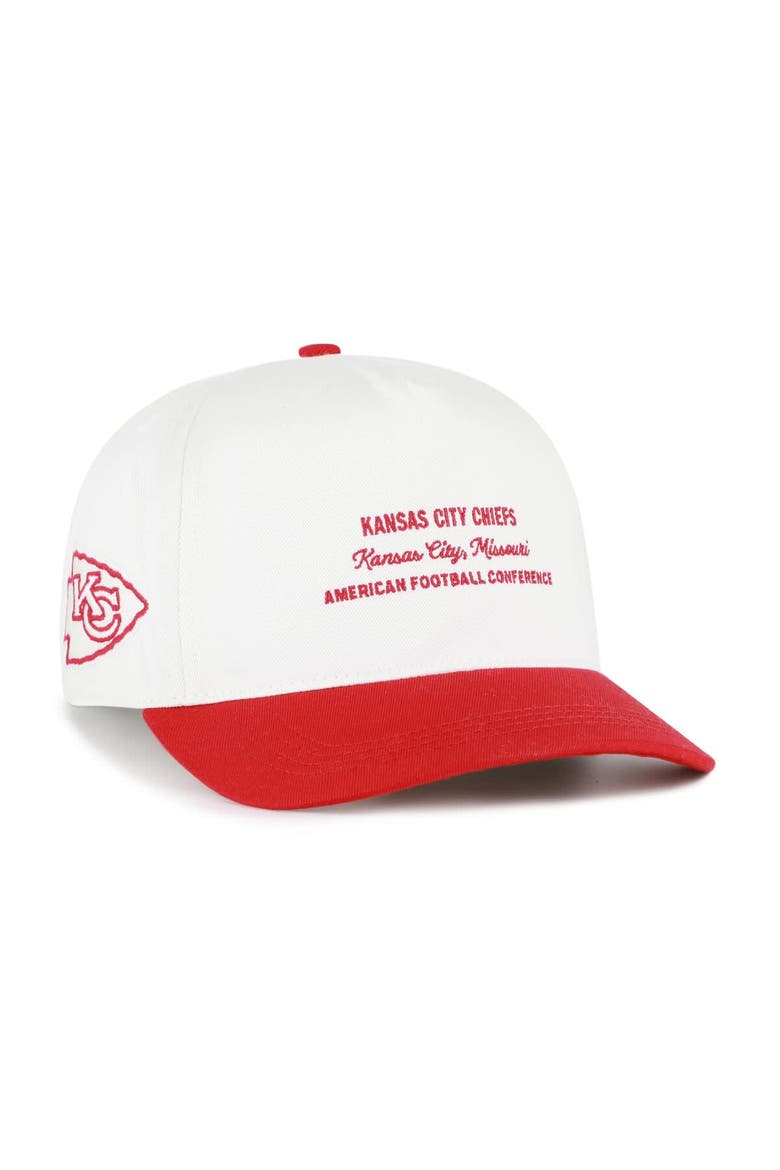 Men's '47  White Kansas City Chiefs Contemporary Two-Tone Hitch Adjustable Hat, Main, color, White