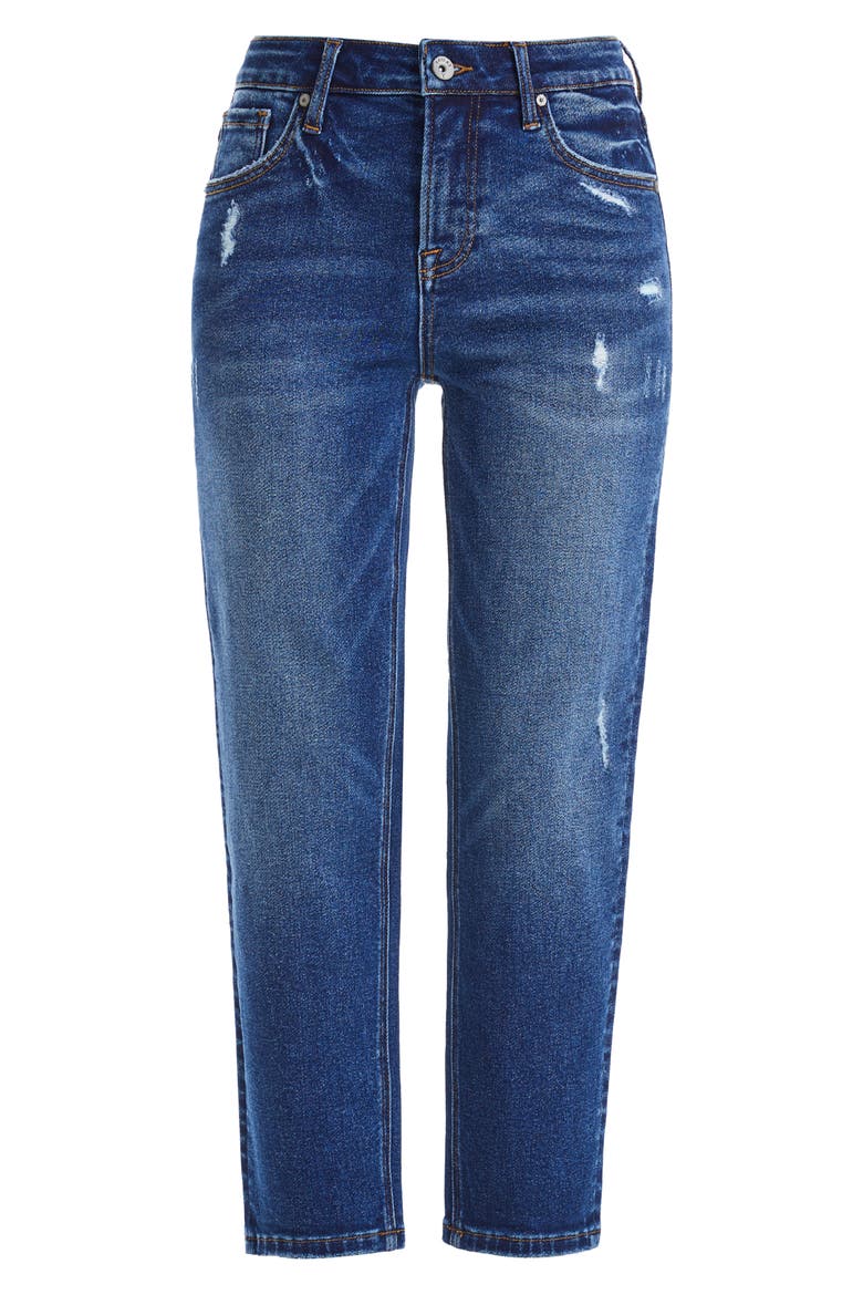 High Waist Tapered Mom Jeans, Alternate, color, BLUEBELL