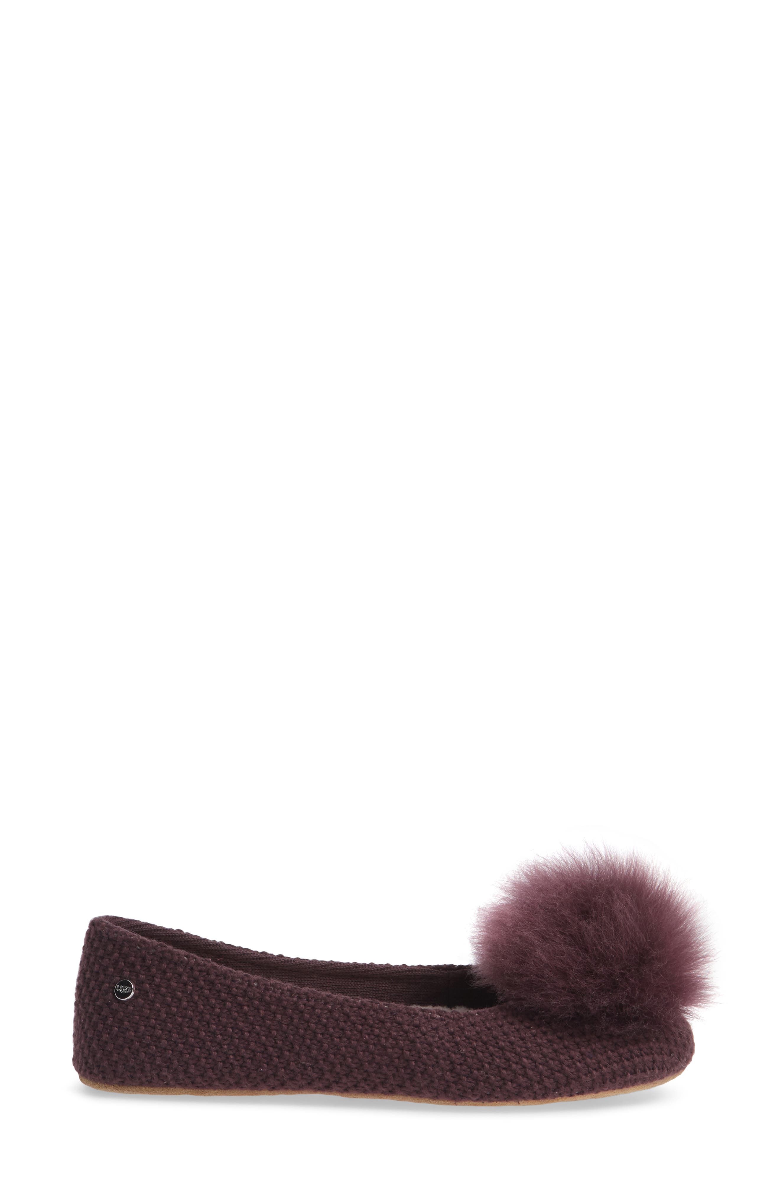 Andi Pompom Slipper, Alternate, color, PORT FABRIC
