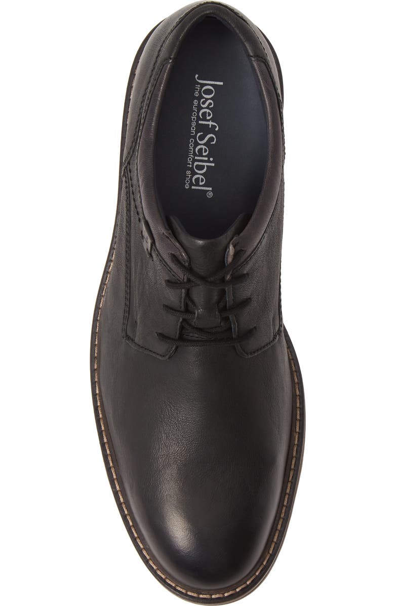 Josef Seibel Earl Plain Toe Derby, Alternate, color, Black Leather