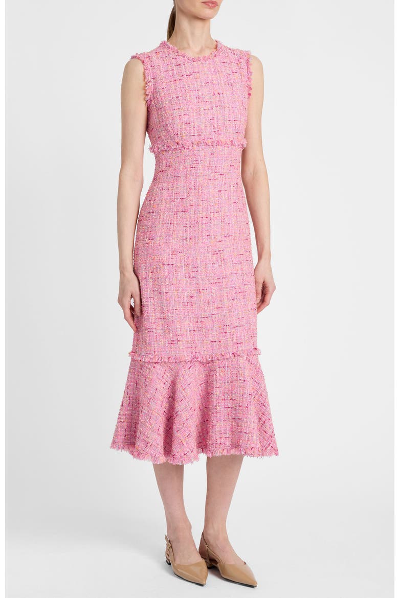 Andi Sleeveless Sheath Tweed Dress, Alternate, color, Candy Pink