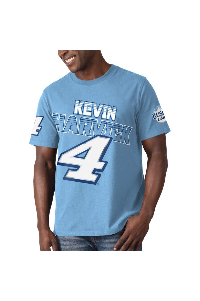 Men's Starter Light Blue Kevin Harvick Special Teams T-Shirt, Main, color, Light Blue