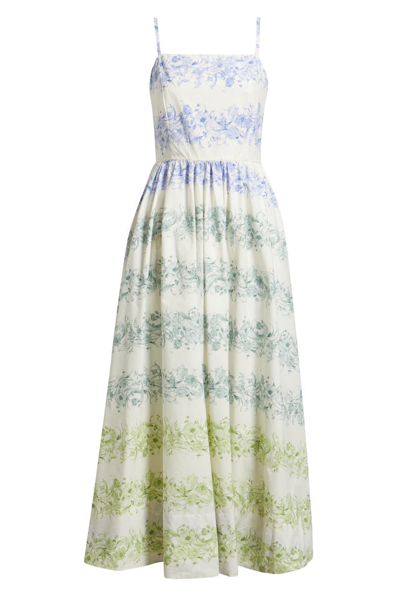 Empire Waist Sleeveless Cotton Maxi Dress, Alternate, color, KELLY GREEN