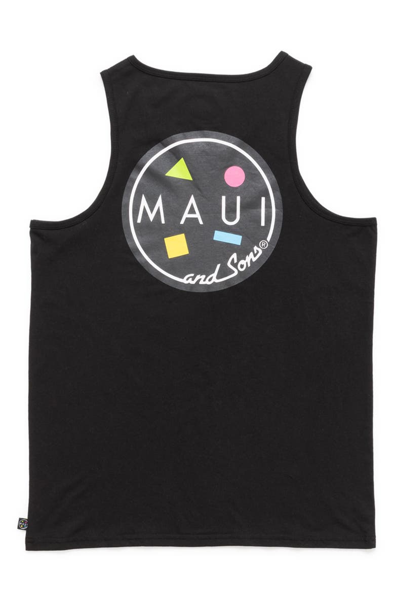 Maui & Sons Cookie Logo Tank, Alternate, color, Black
