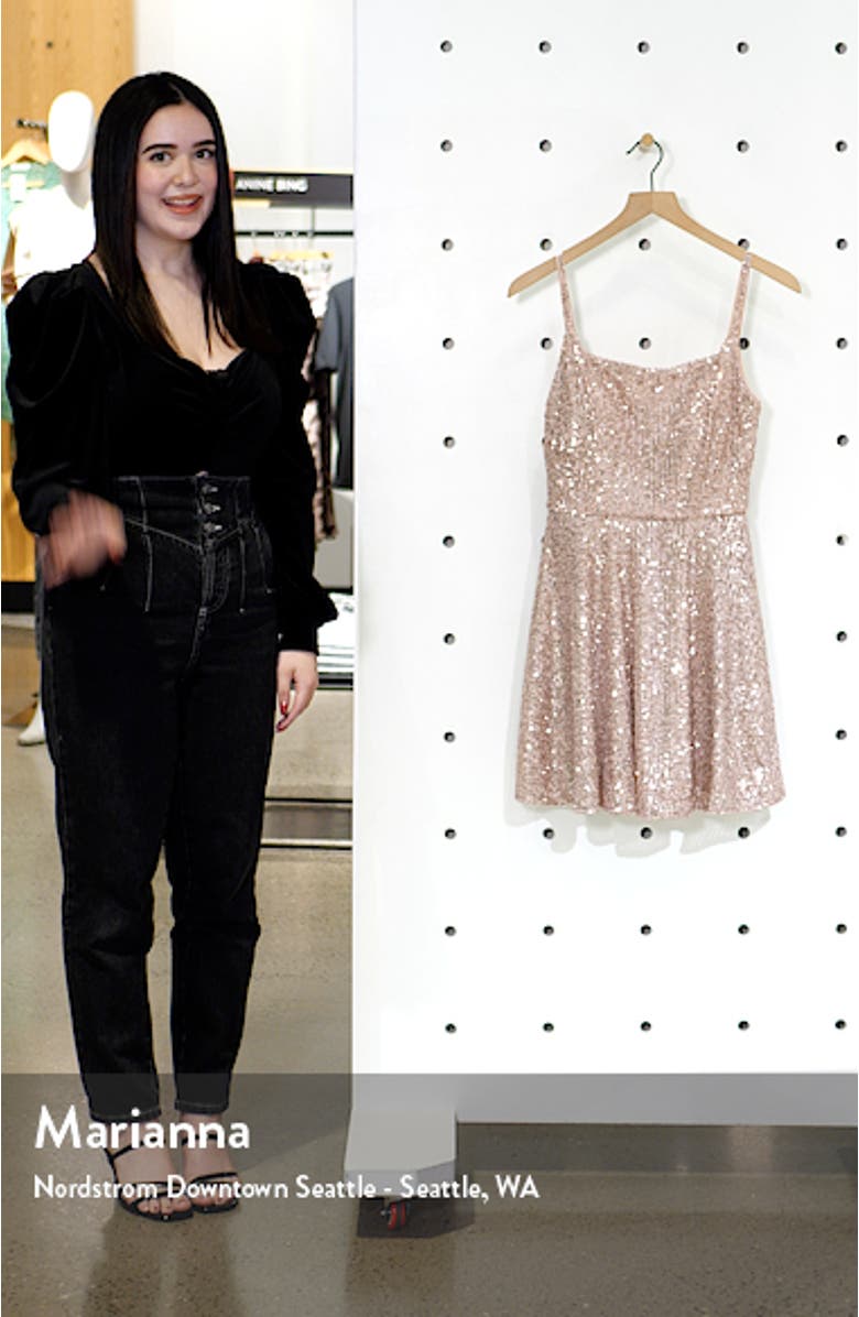 Sequin Skater Minidress, sales video thumbnail