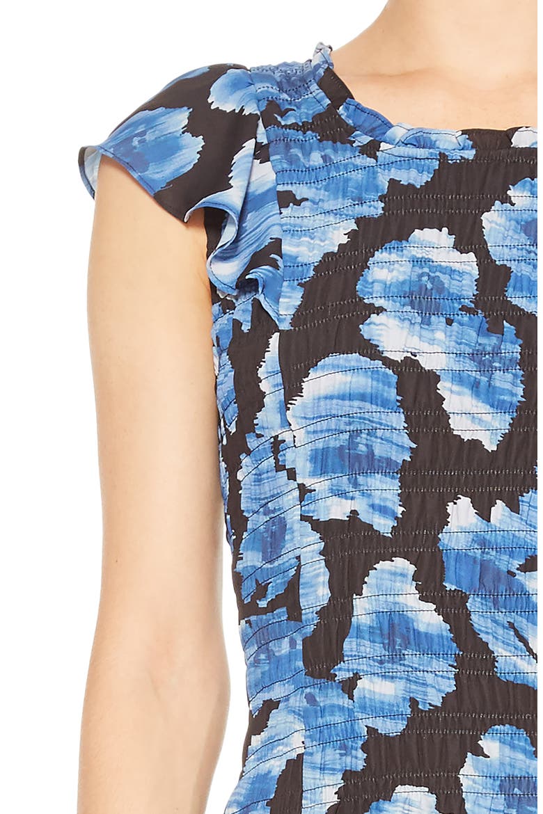 Marcella Floral Print Dress, Alternate, color, TIDAL RAINS