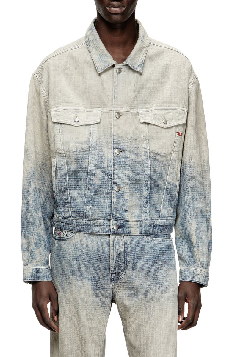 DIESEL<sup>®</sup> D-Ranger Prince of Wales Jacquard Denim Jacket, Main, color,