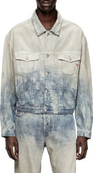 DIESEL® D-Ranger Prince of Wales Jacquard Denim Jacket