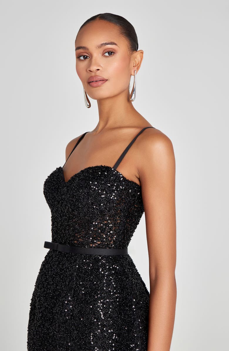 NADINE MERABI Emilia Sequin Cocktail Minidress, Alternate, color,