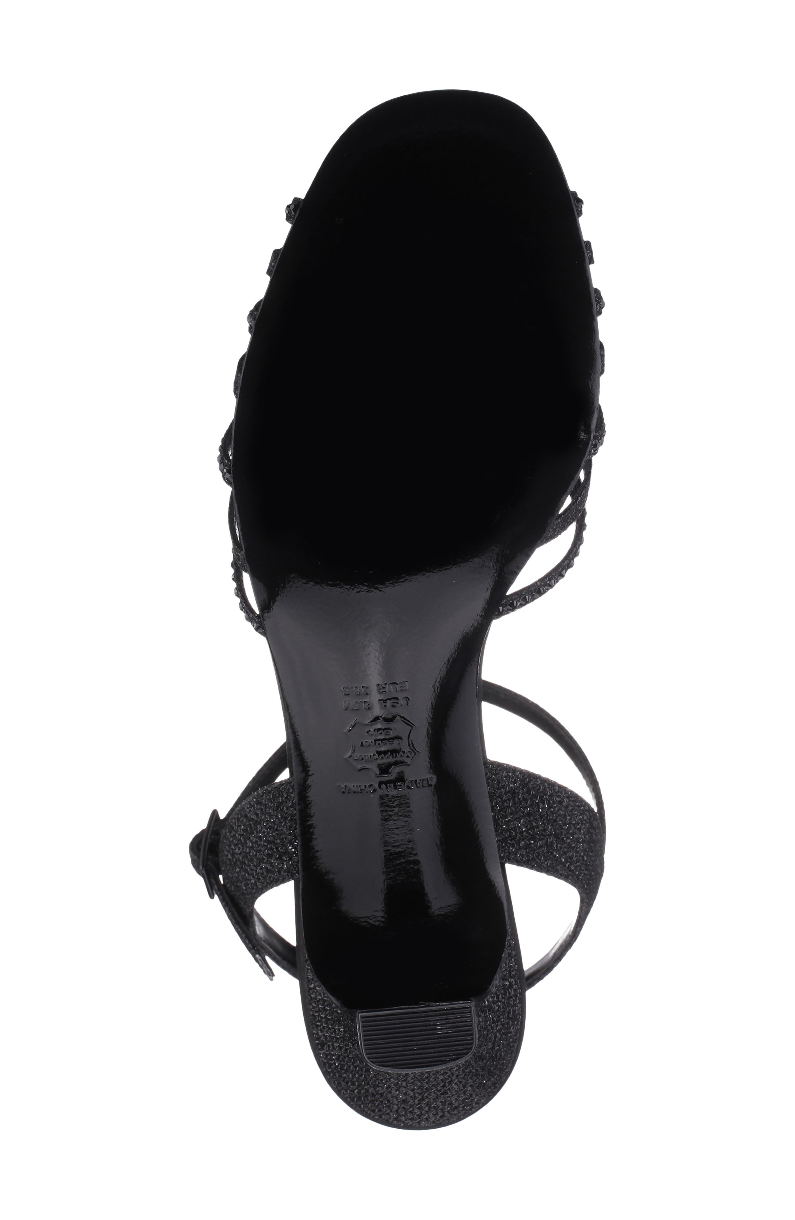 Nina Bryna Ankle Strap Sandal, Alternate, color, Black