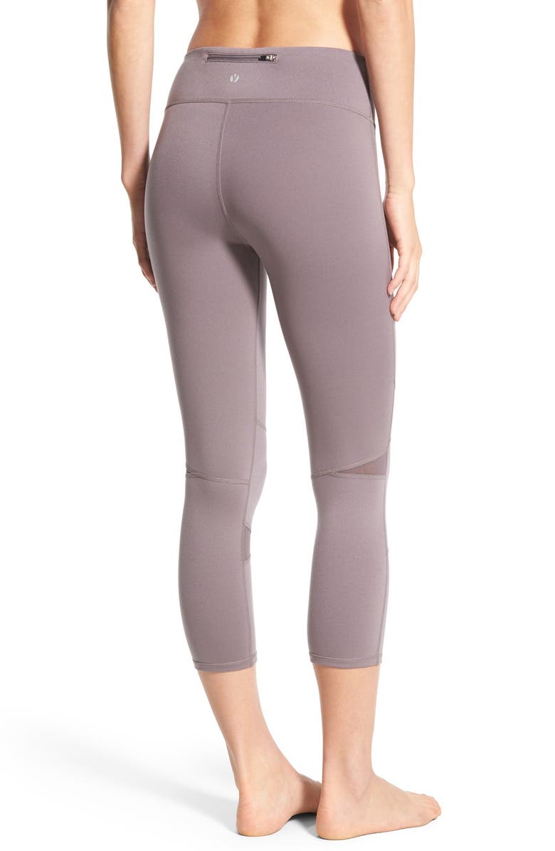 Yummie Mesh Inset Capris, Alternate, color, 