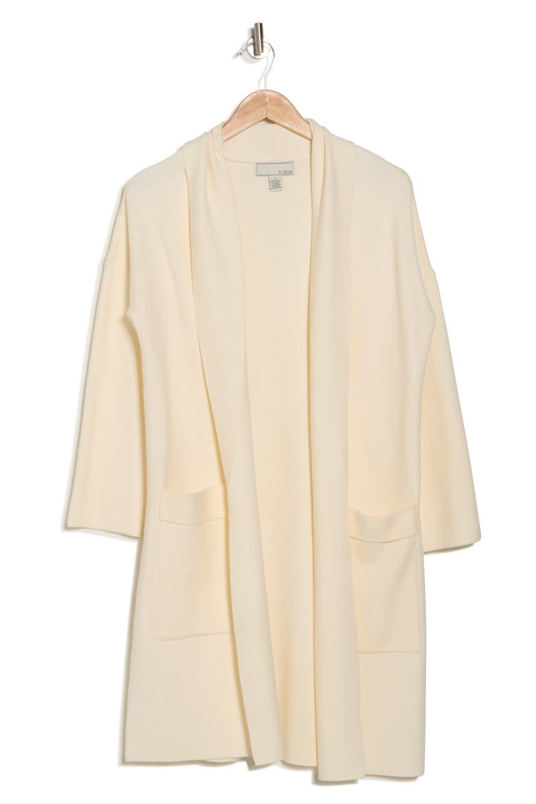 Alicia Open Front Long Cardigan, Alternate, color, GARDENIA