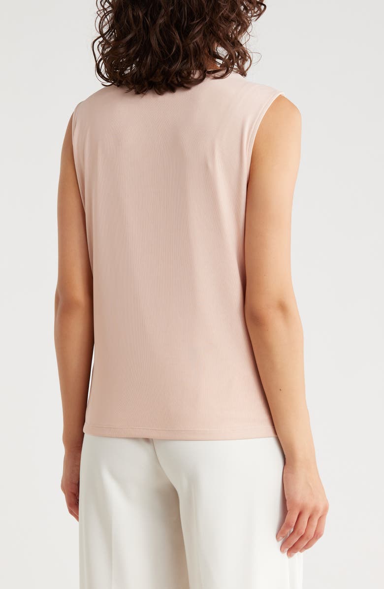 Calvin Klein Cowl Neck Sleeveless Mesh Top, Alternate, color, Pink Pepper