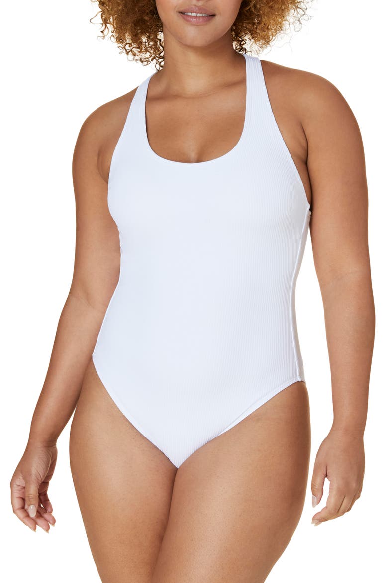 Tulum One-Piece Swimsuit, Main, color, WHITE