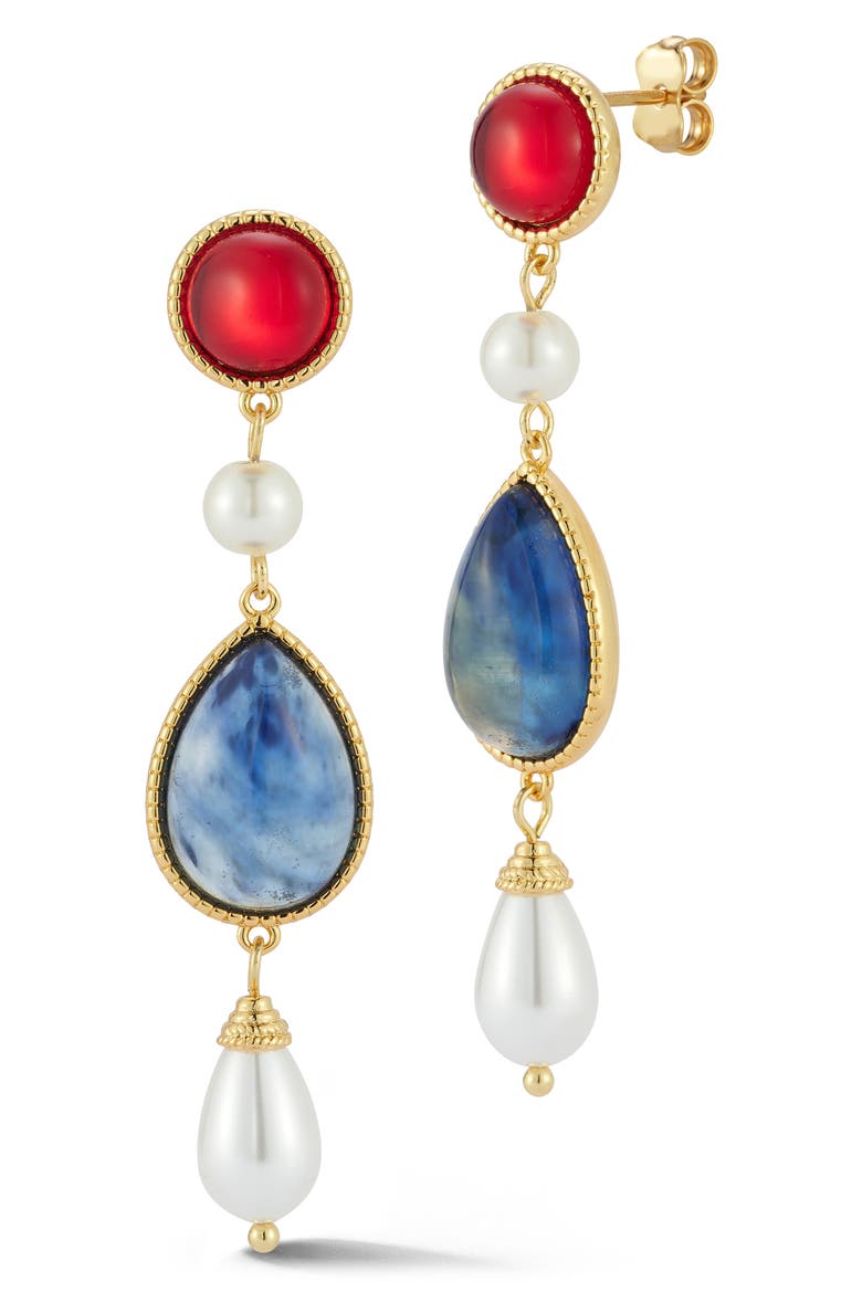 Vintage Drop Earrings, Main, color, GOLD