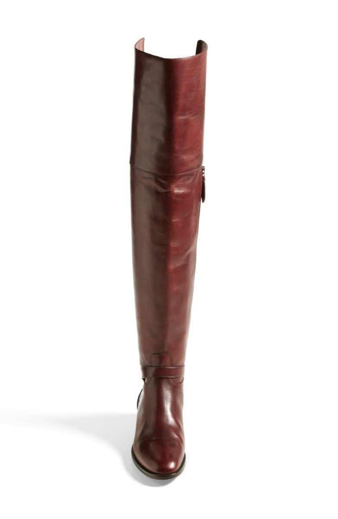 'Carmack' Over the Knee Boot, Alternate, color, BORDEAUX