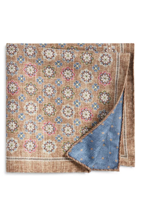 Double Print Silk Pocket Square
