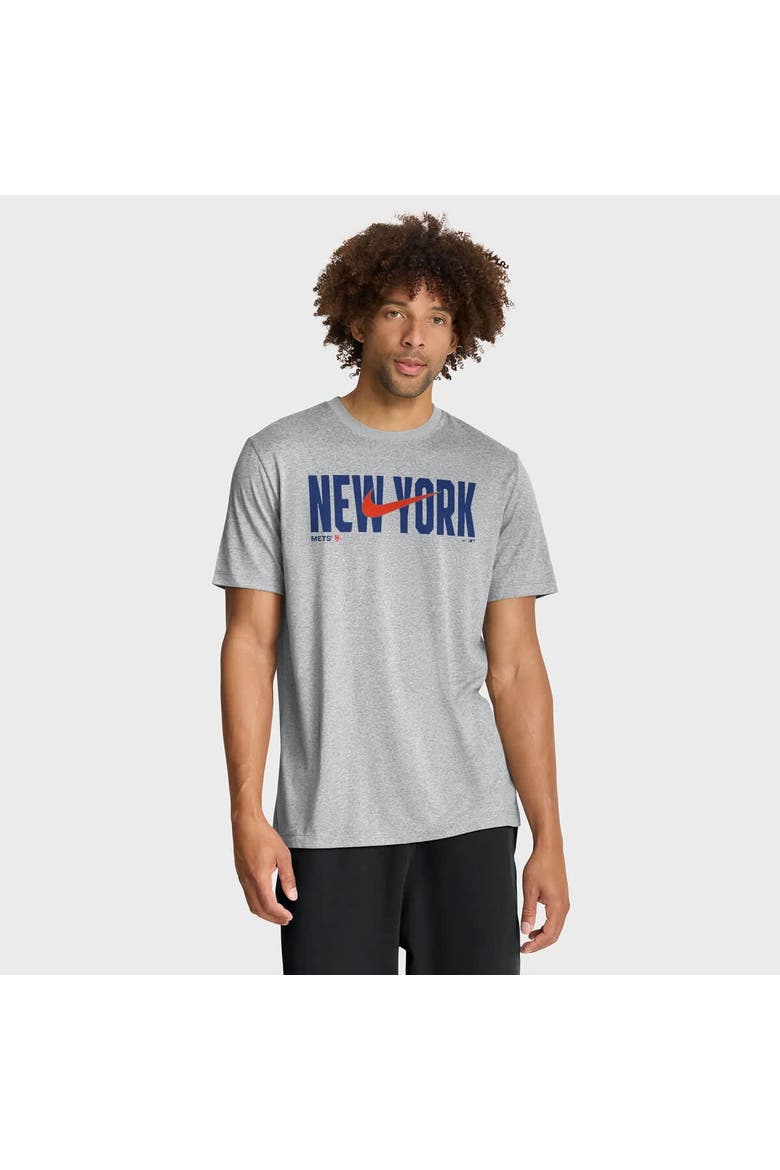 Men's Nike Heather Gray New York Mets Swoosh Legend Dri-FIT T-Shirt, Main, color, Heather Gray