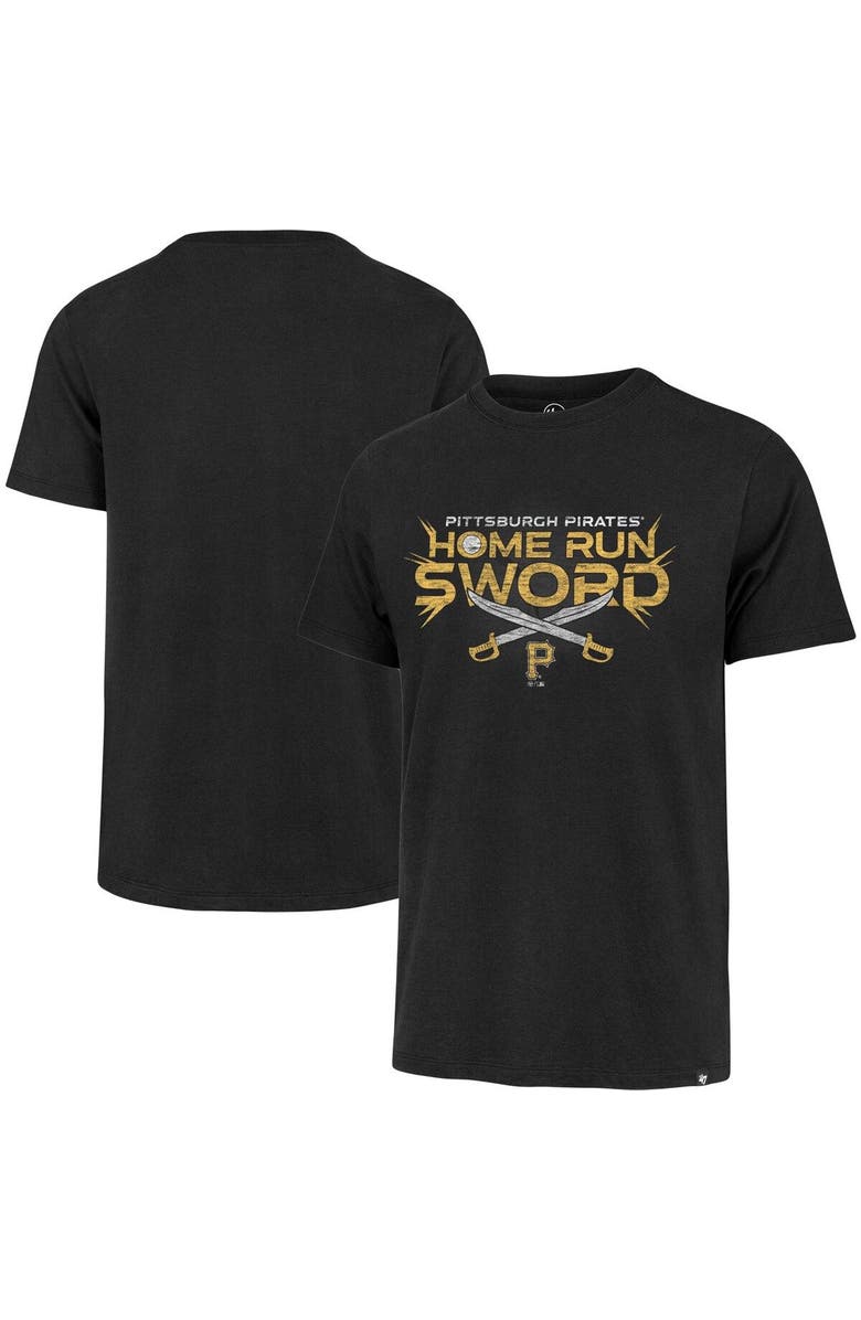 '47 Men's '47 Black Pittsburgh Pirates HR Celebration T-Shirt, Main, color, Black