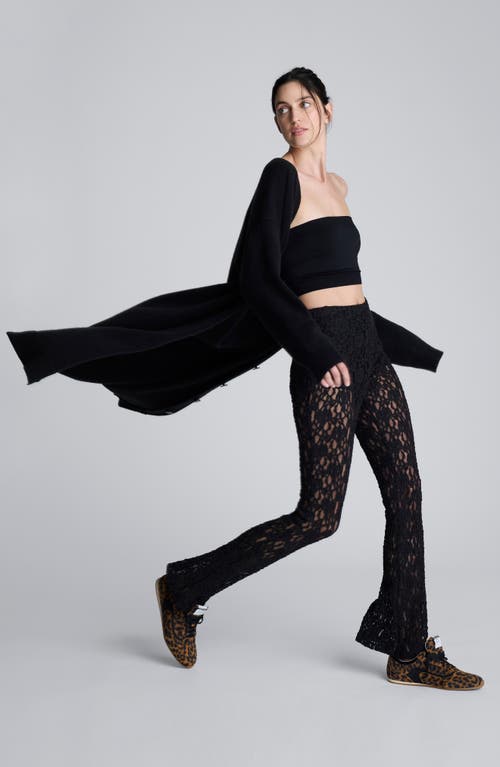 Kenneth Cole Pull-on Lace Flare Pants In Black