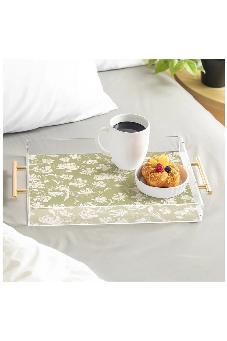 Gabriela Fuente Martine Acrylic Serving Tray, Alternate, color, GREEN