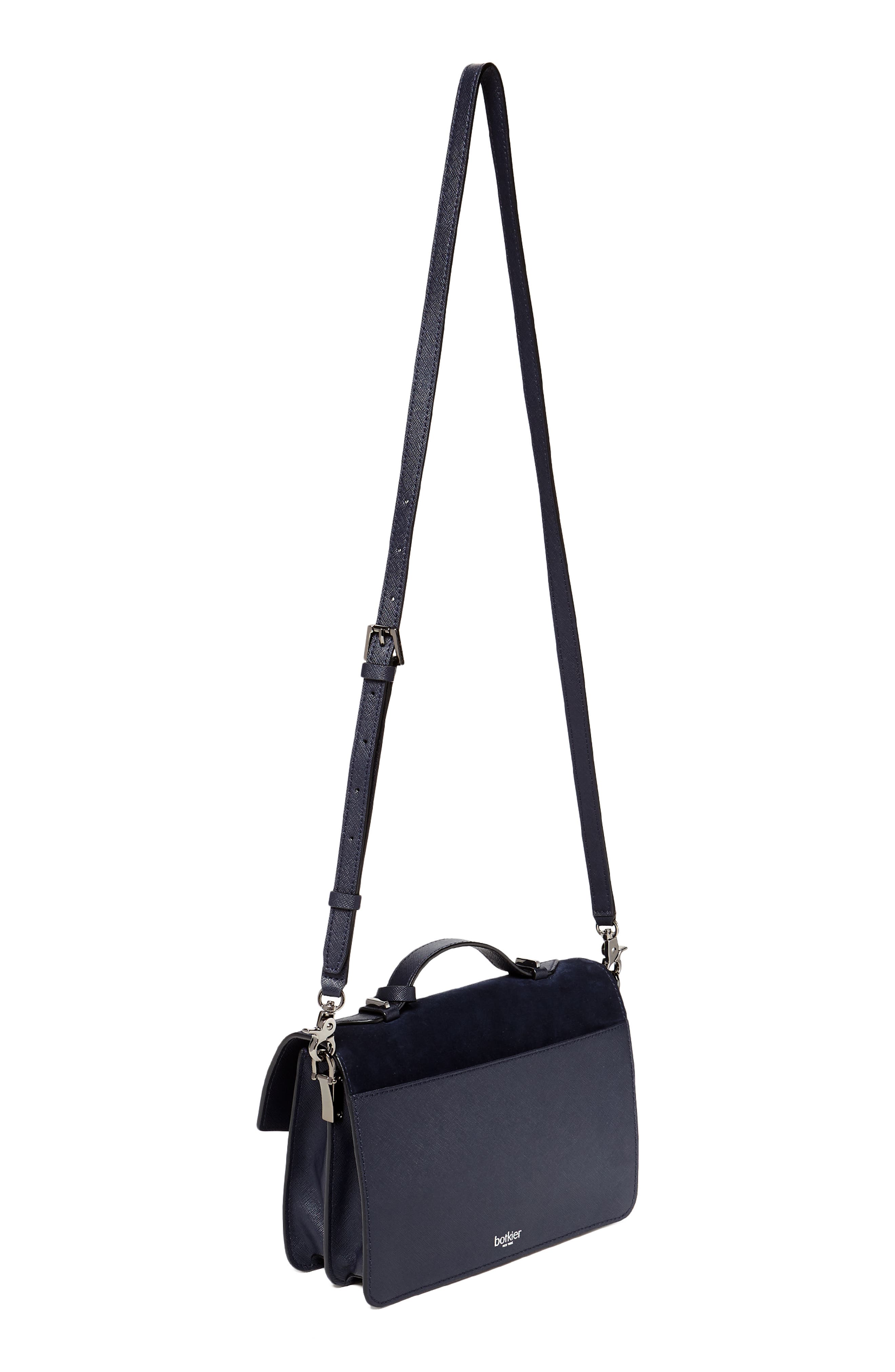Cobble Hill Calfskin Leather Crossbody Bag, Alternate, color, NAVY TWEED