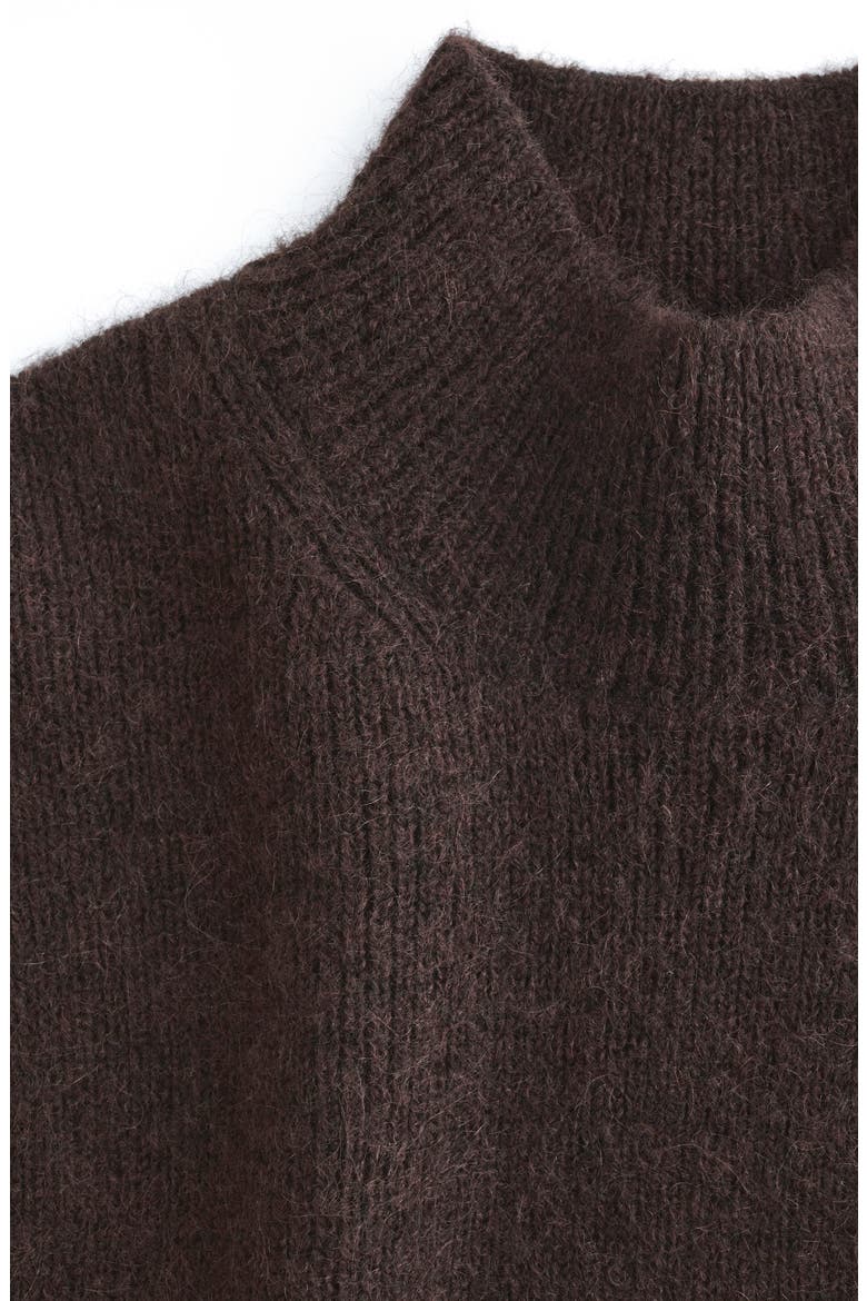 Wool & Mohair Side Tie Bib Vest, Alternate, color, BROWN DARK