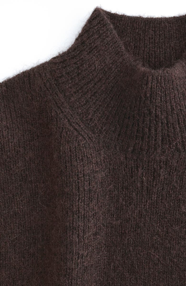 & Other Stories Wool & Mohair Side Tie Bib Vest, Alternate, color, Brown Dark