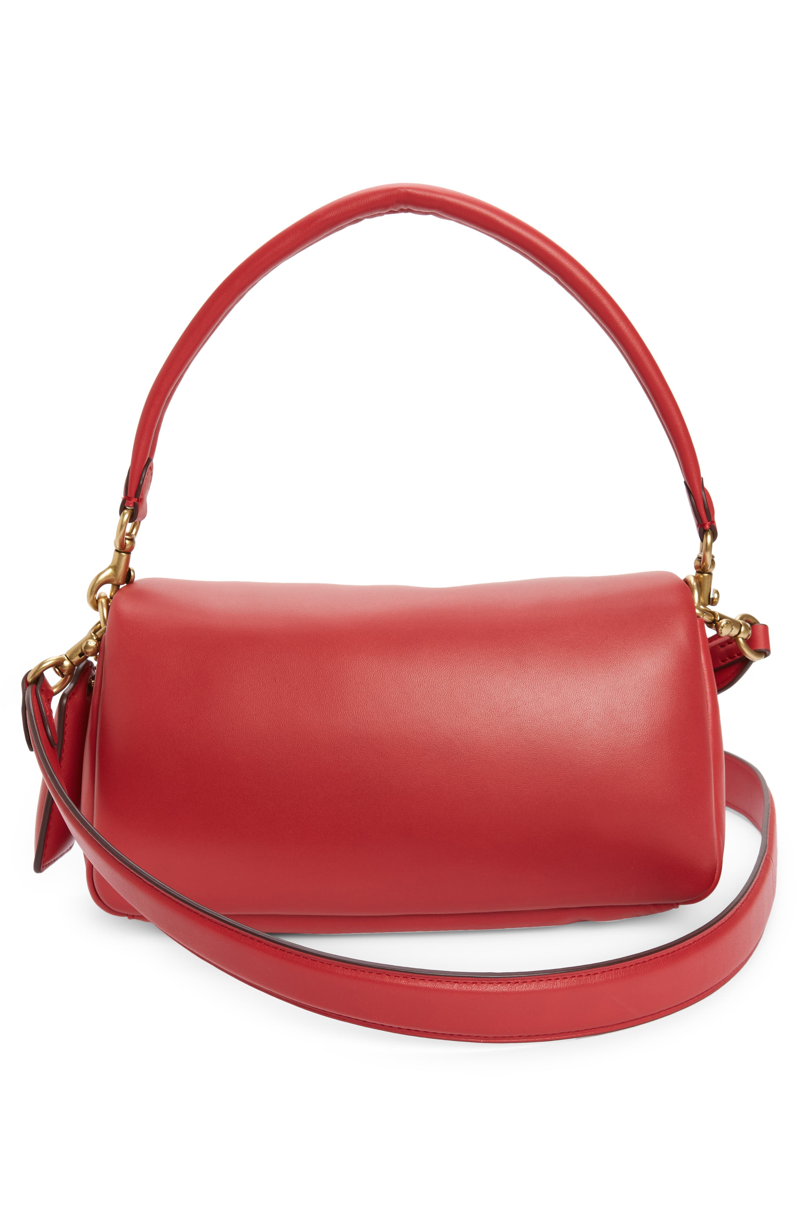 Pillow Leather Crossbody Bag, Alternate, color, RED APPLE