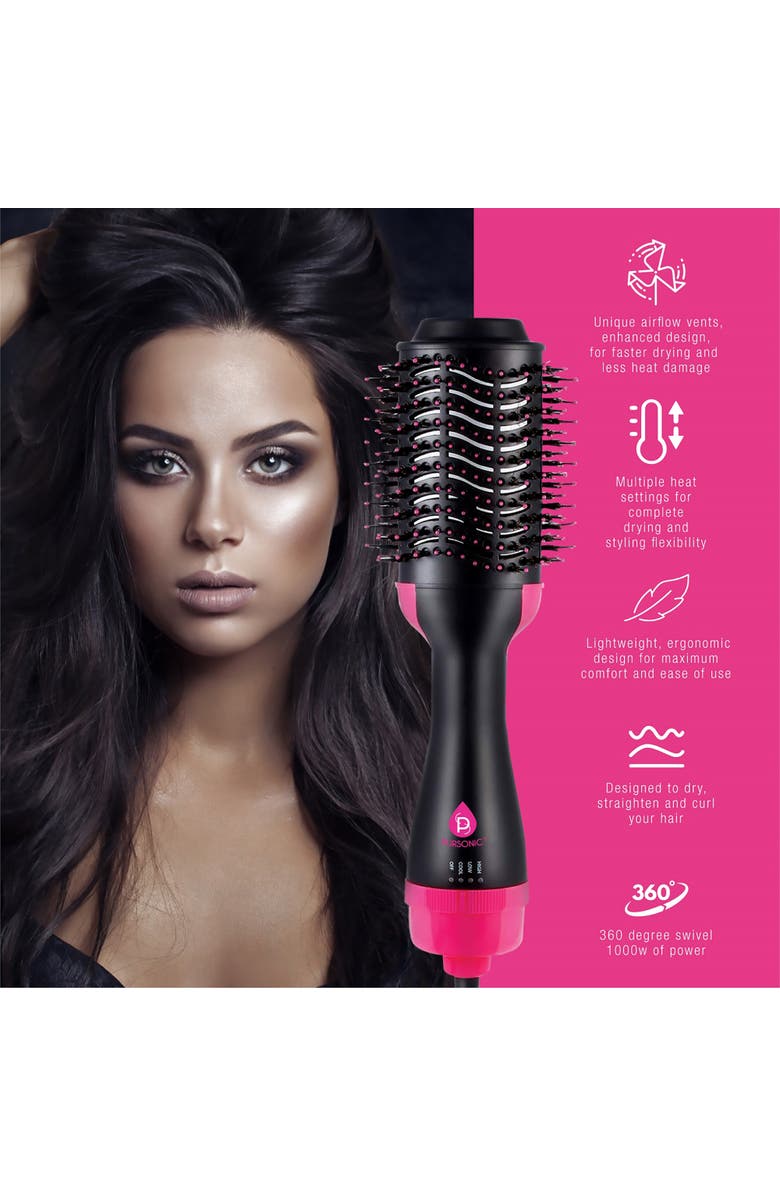 PURSONIC One Step Hair Dryer & Volumizer Brush, Alternate, color, Black