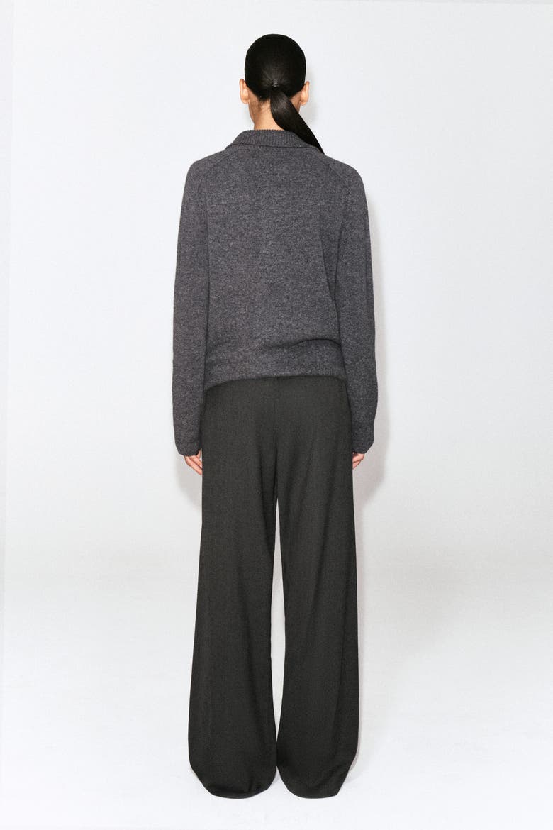 Merino Wool Polo Shirt, Alternate, color, GRAY MÉLANGE